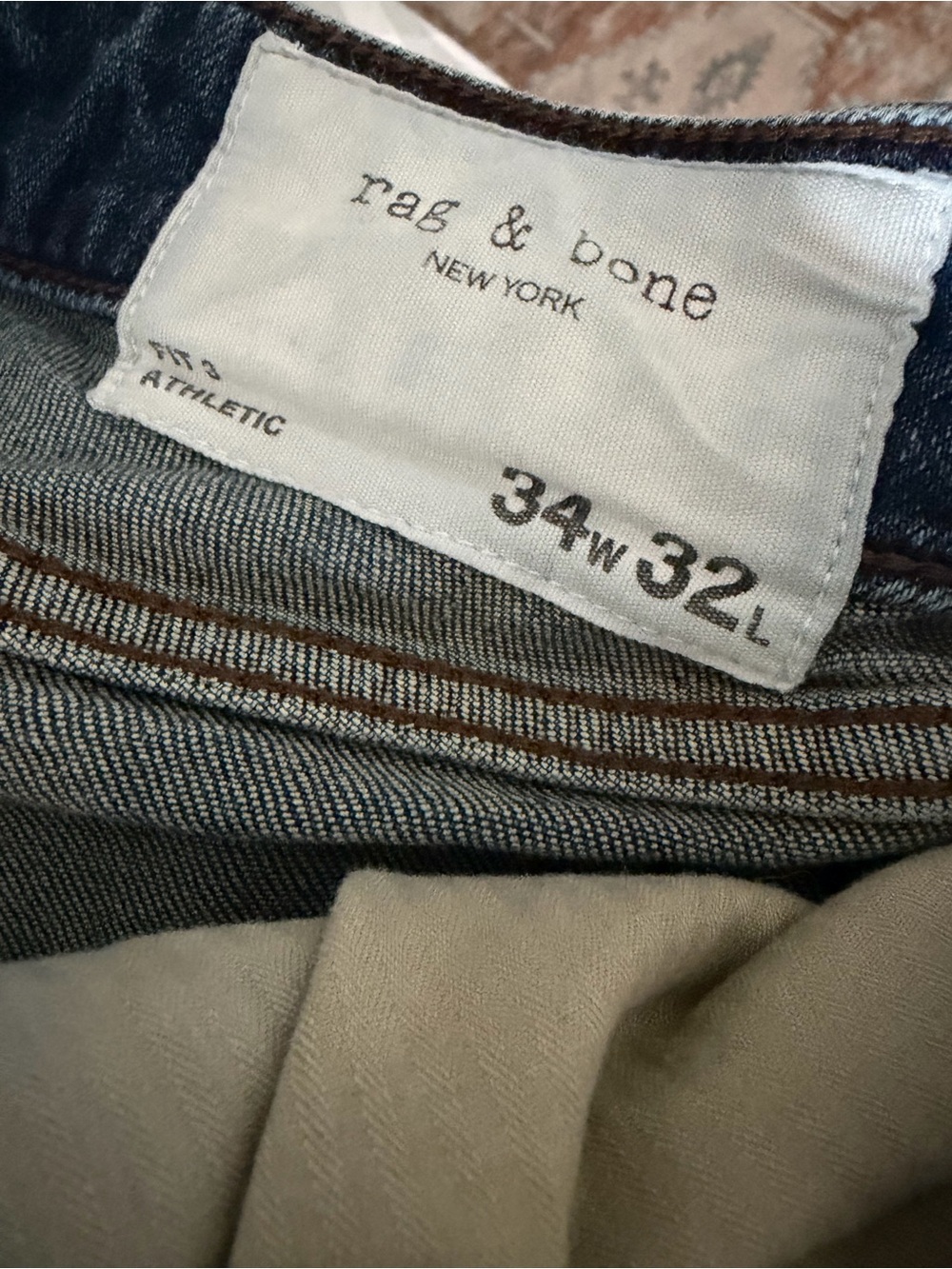 rag & bone Men's Athletic Fit Jeans- Indigo Blue